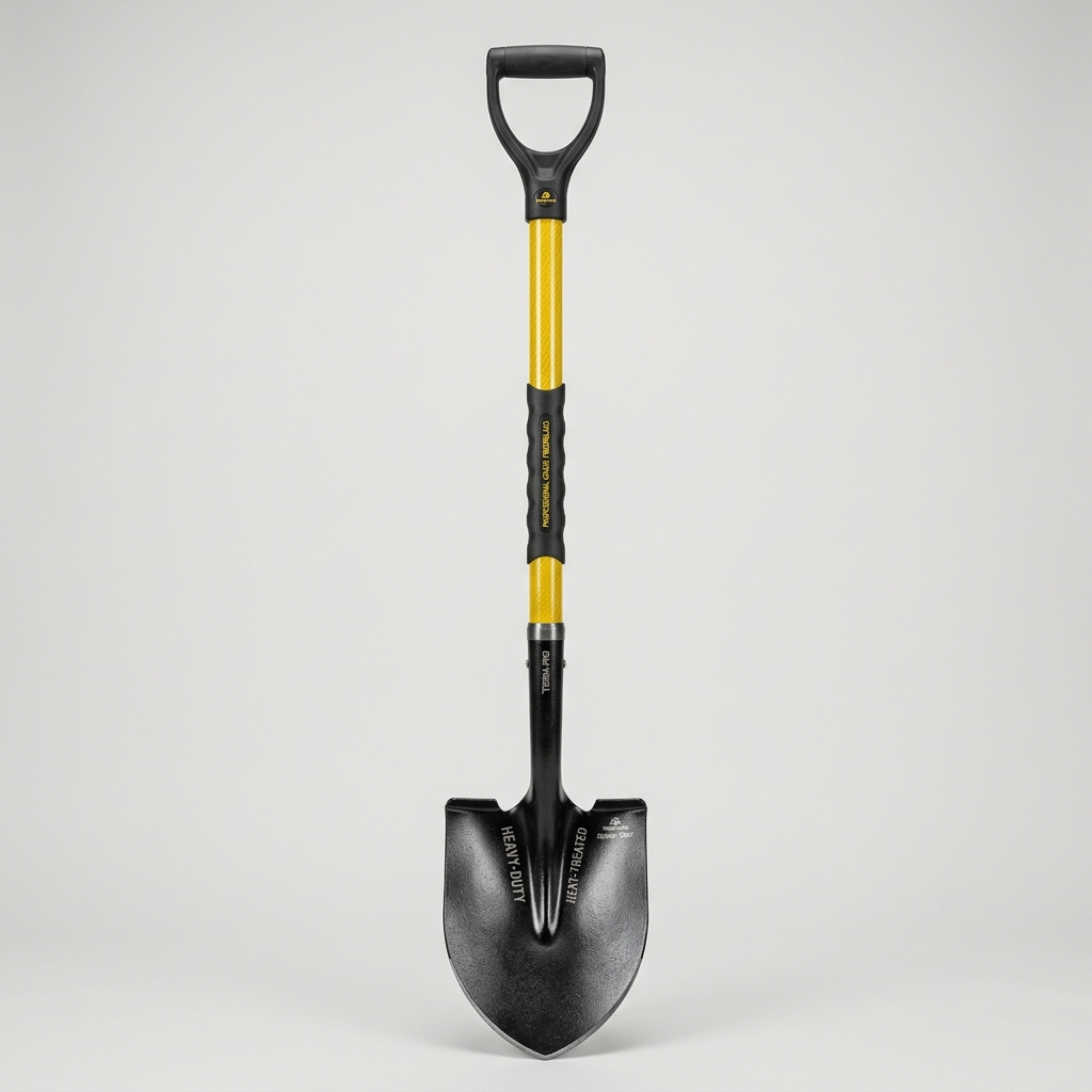 Truper Pro Heavy-Duty Round Point Digging Shovel