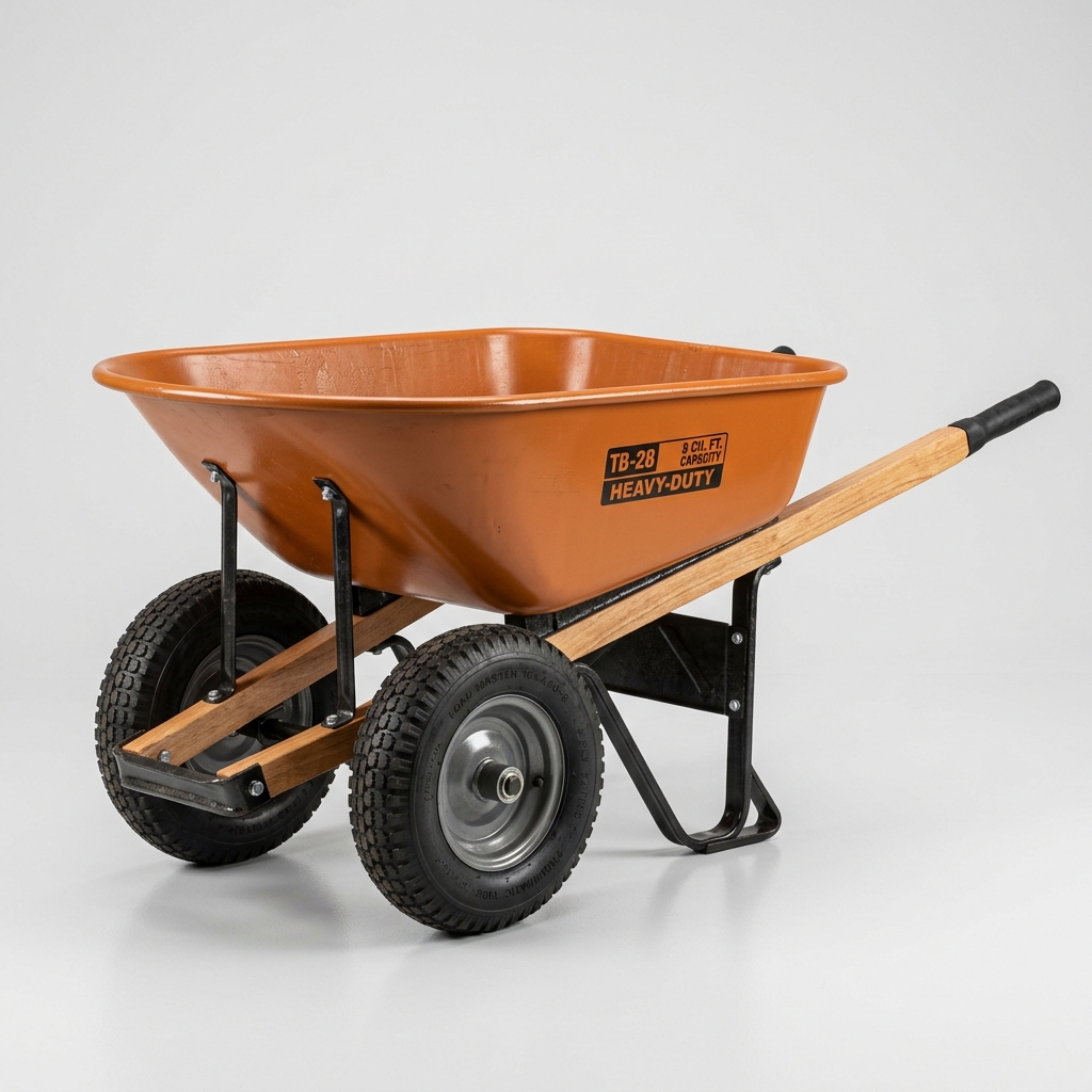 Jackson 6 Cu. Ft. Heavy-Duty Steel Contractors Wheelbarrow